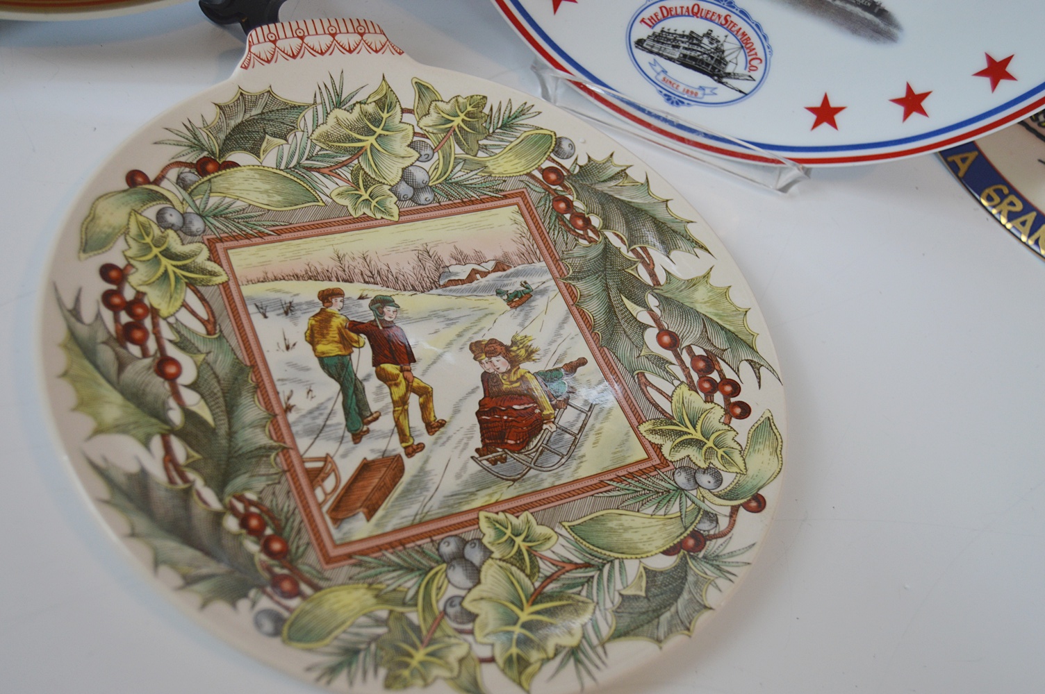 Collectible Plates with River Boats