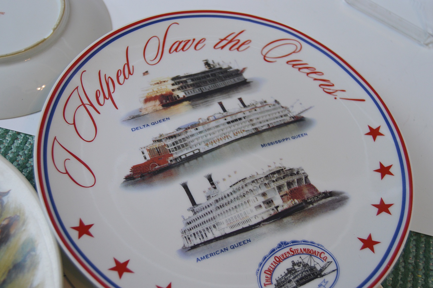 Collectible Plates with River Boats