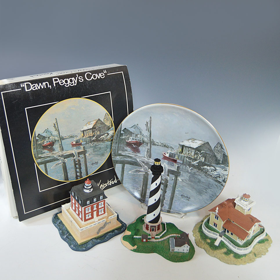 Lighthouse Models and Collectible Plate