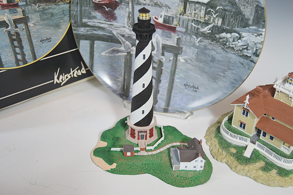 Lighthouse Models and Collectible Plate