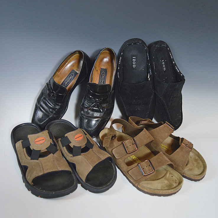 Men's Shoes, Size 9.5 with Rockport and Birkenstocks