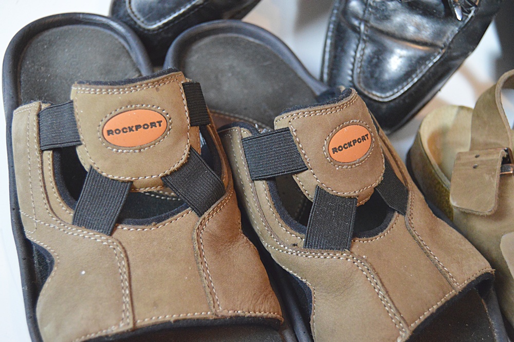 Men's Shoes, Size 9.5 with Rockport and Birkenstocks