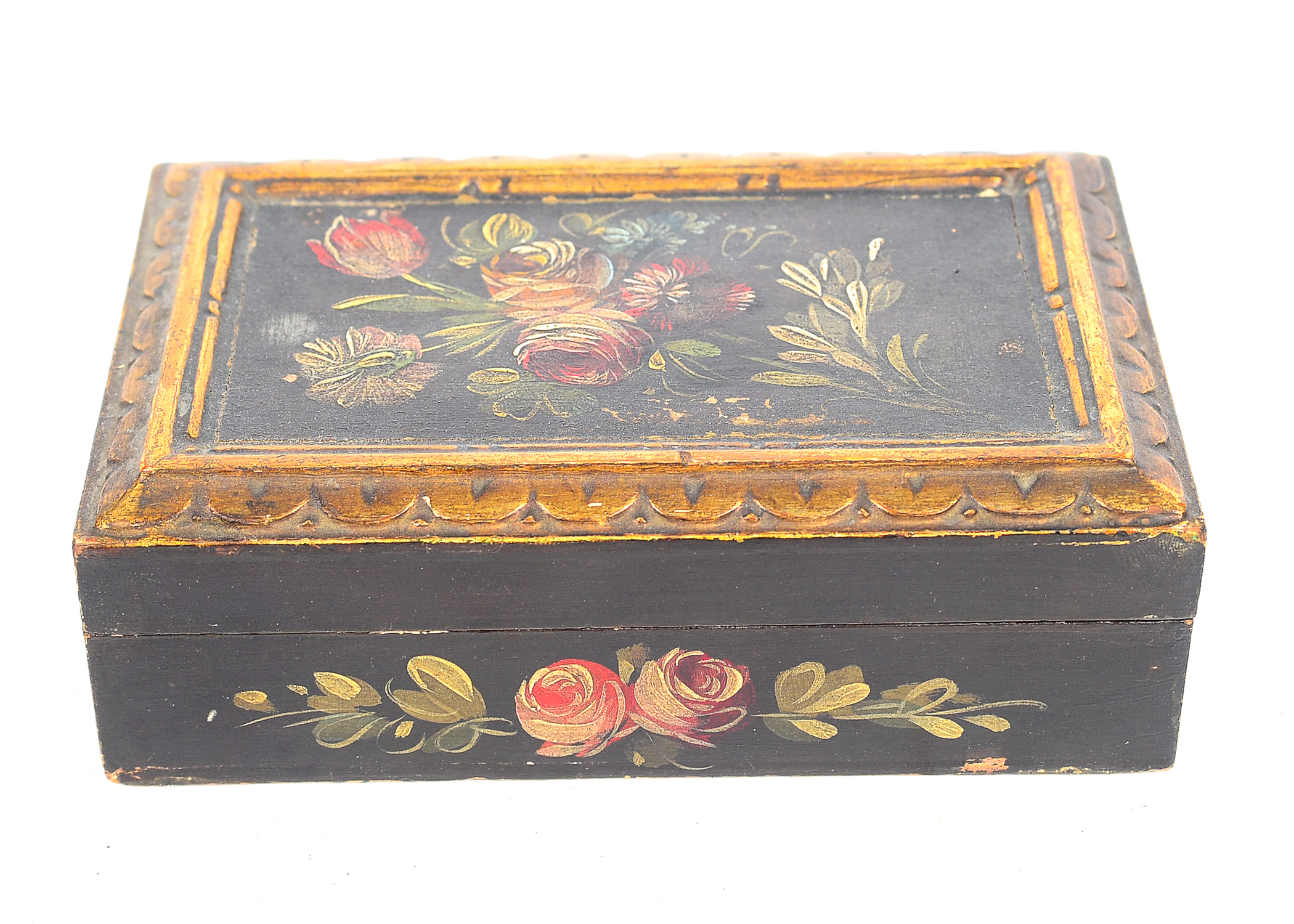 Collection of Hand Painted Wooden Jewelry Boxes