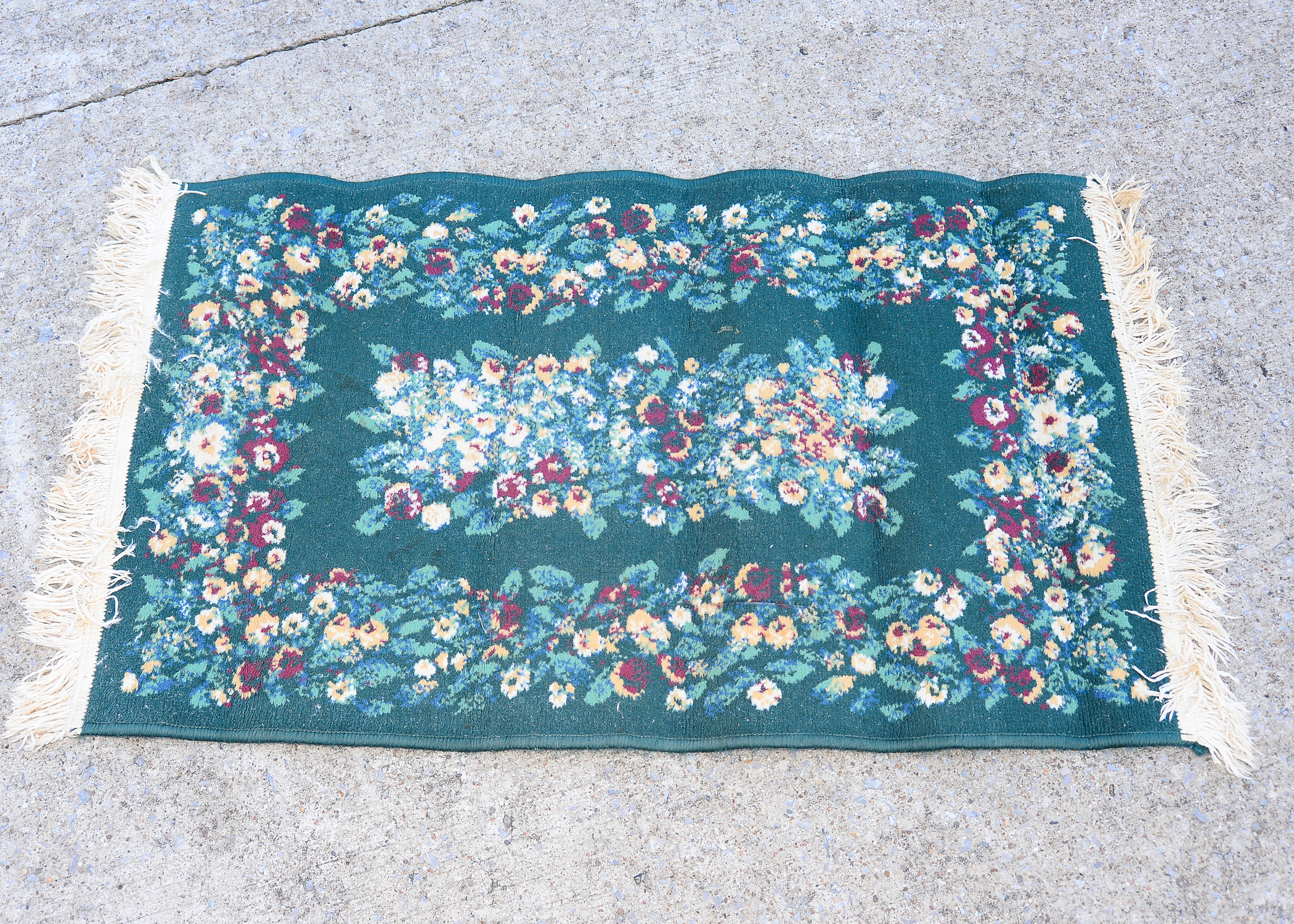 Pair of Small Floral Rugs