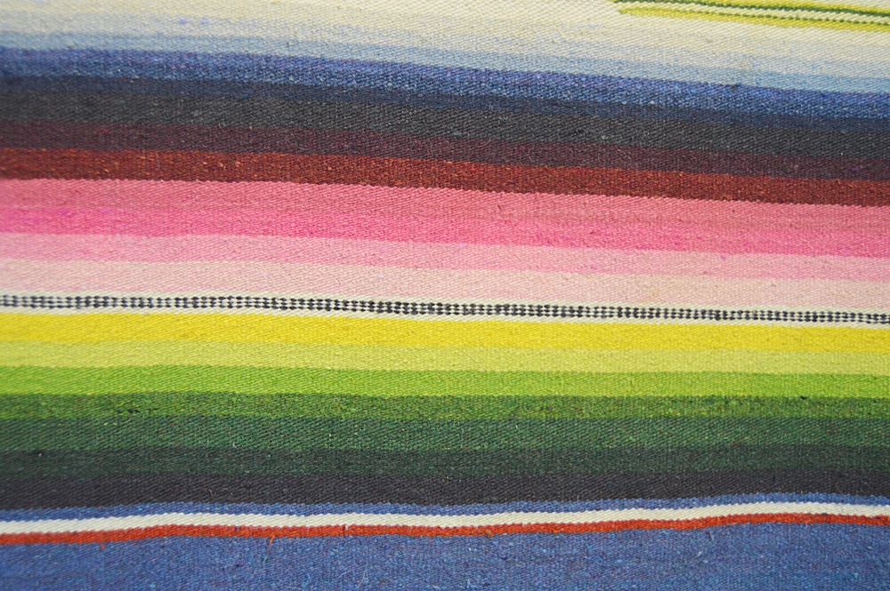 Vintage Mexican Hand Woven Wool Blanket