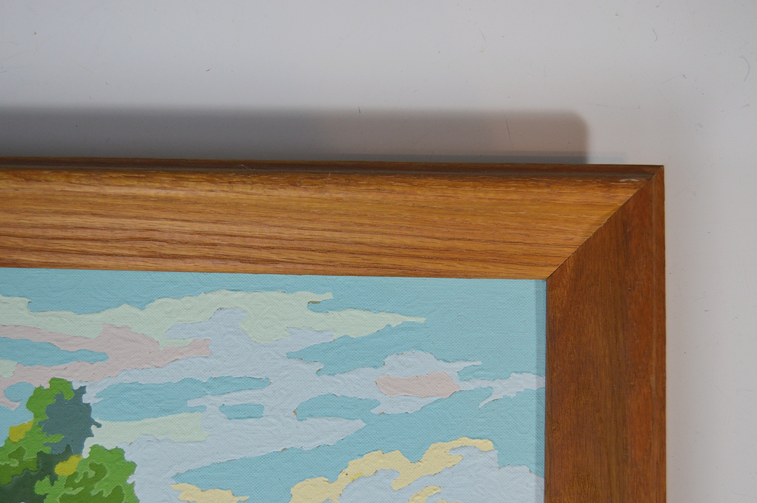 Mid Century Paint-by-Number Oil Landscape