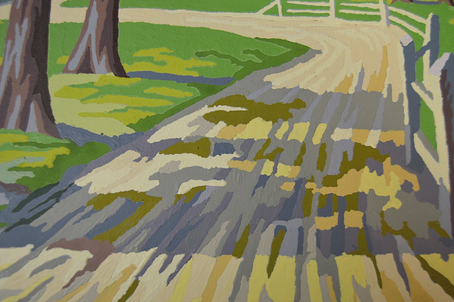 Mid Century Paint-by-Number Oil Landscape