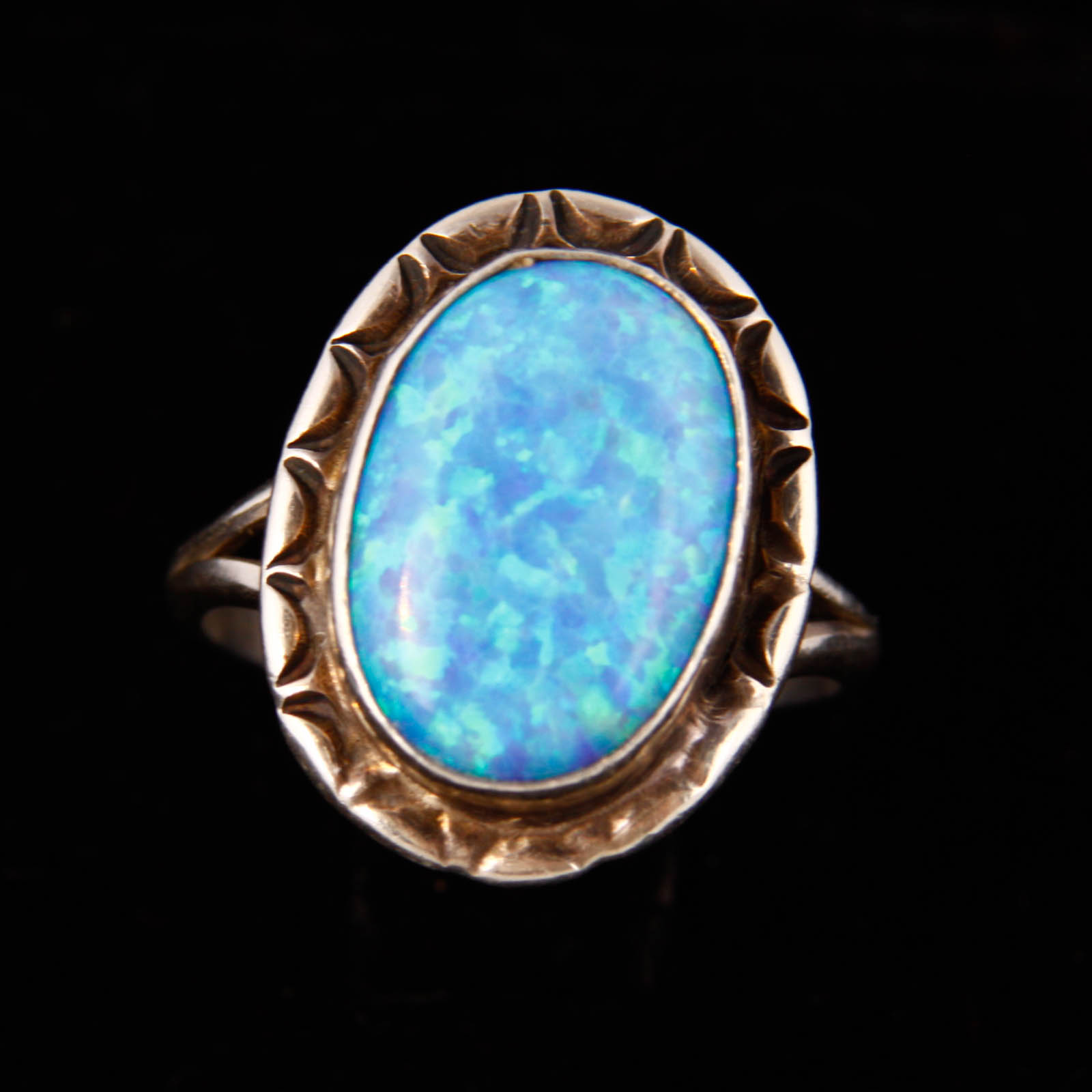 Opalescent Sterling Silver Rings