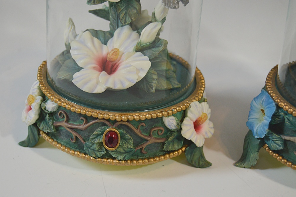 Hummingbird Figurine Bell Jar Collection