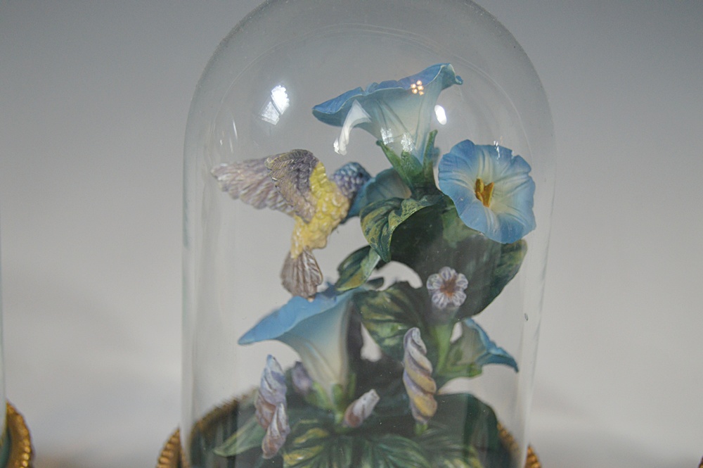 Hummingbird Figurine Bell Jar Collection