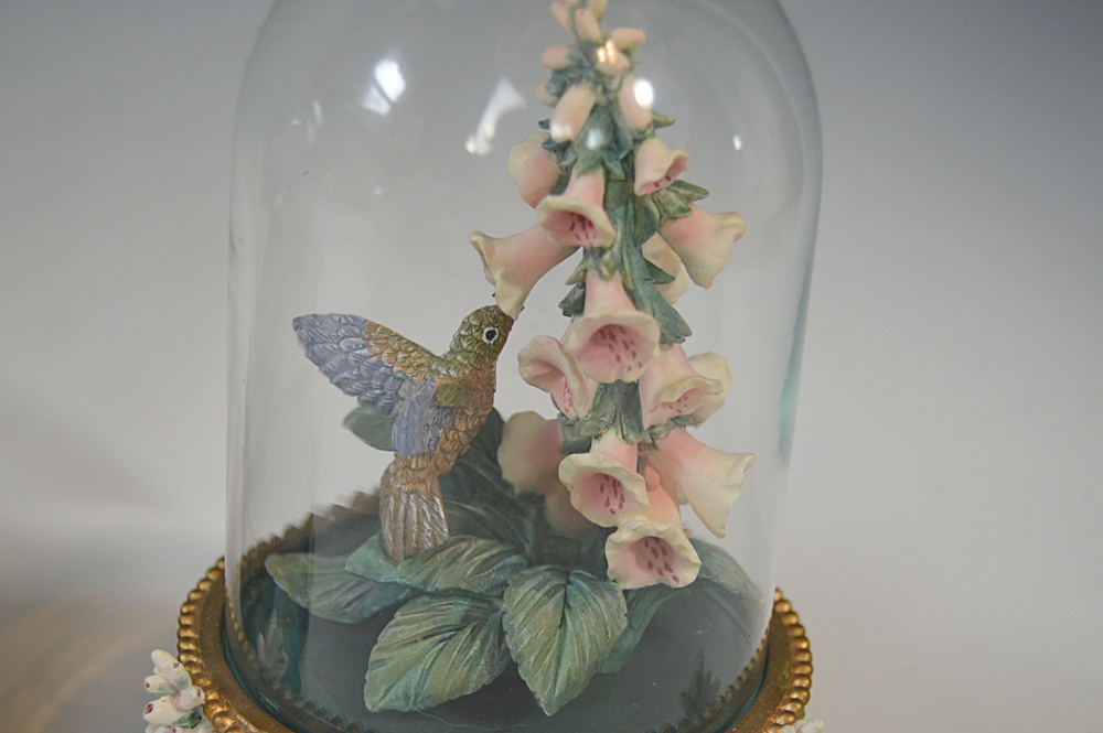 Hummingbird Figurine Bell Jar Collection
