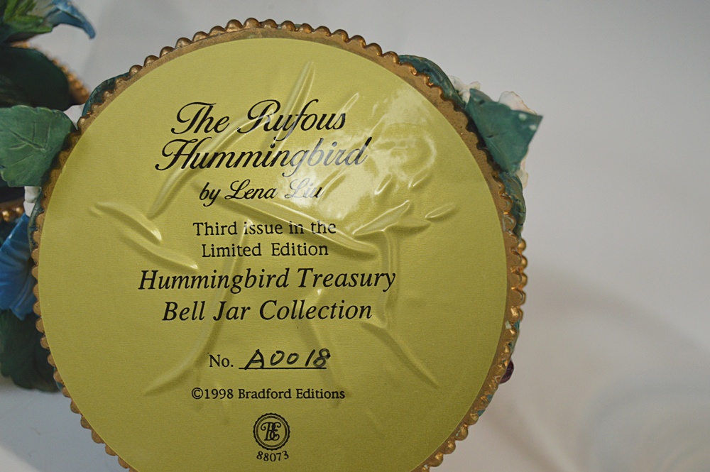 Hummingbird Figurine Bell Jar Collection