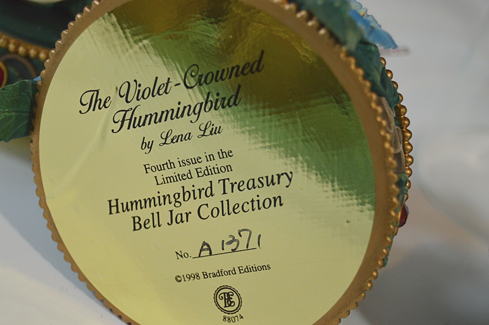 Hummingbird Figurine Bell Jar Collection