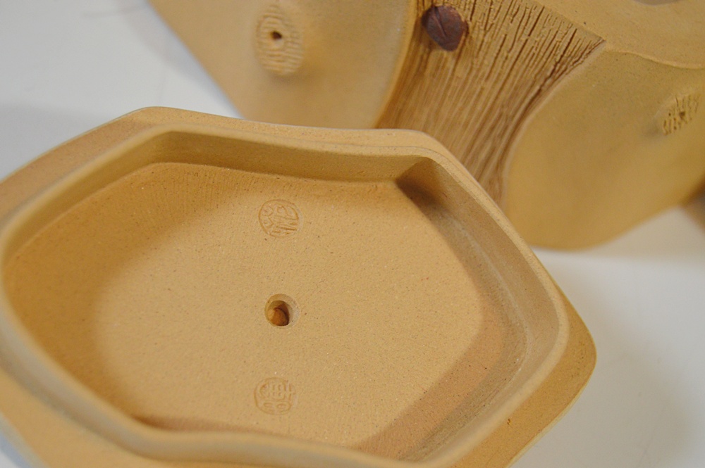 Bisque Pottery Tea Set, Bisque Cabin and Ceramic Vegetable Salt and Pepper