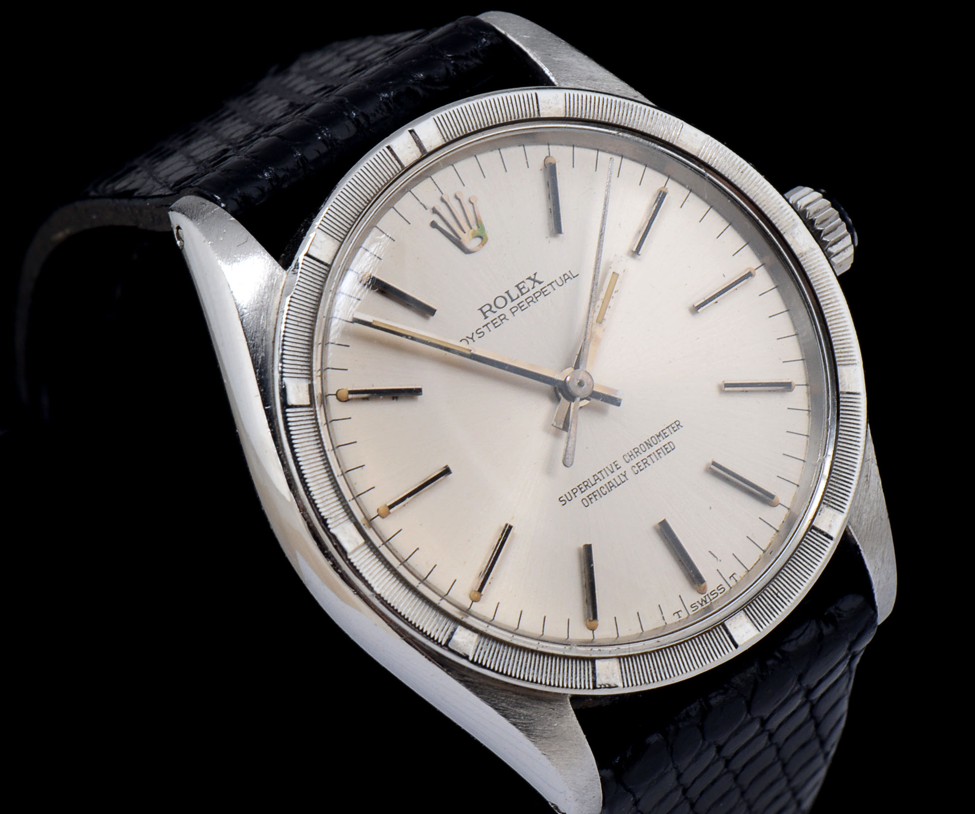 Rolex Perpetual Stainless with Leather Speidel Band #21