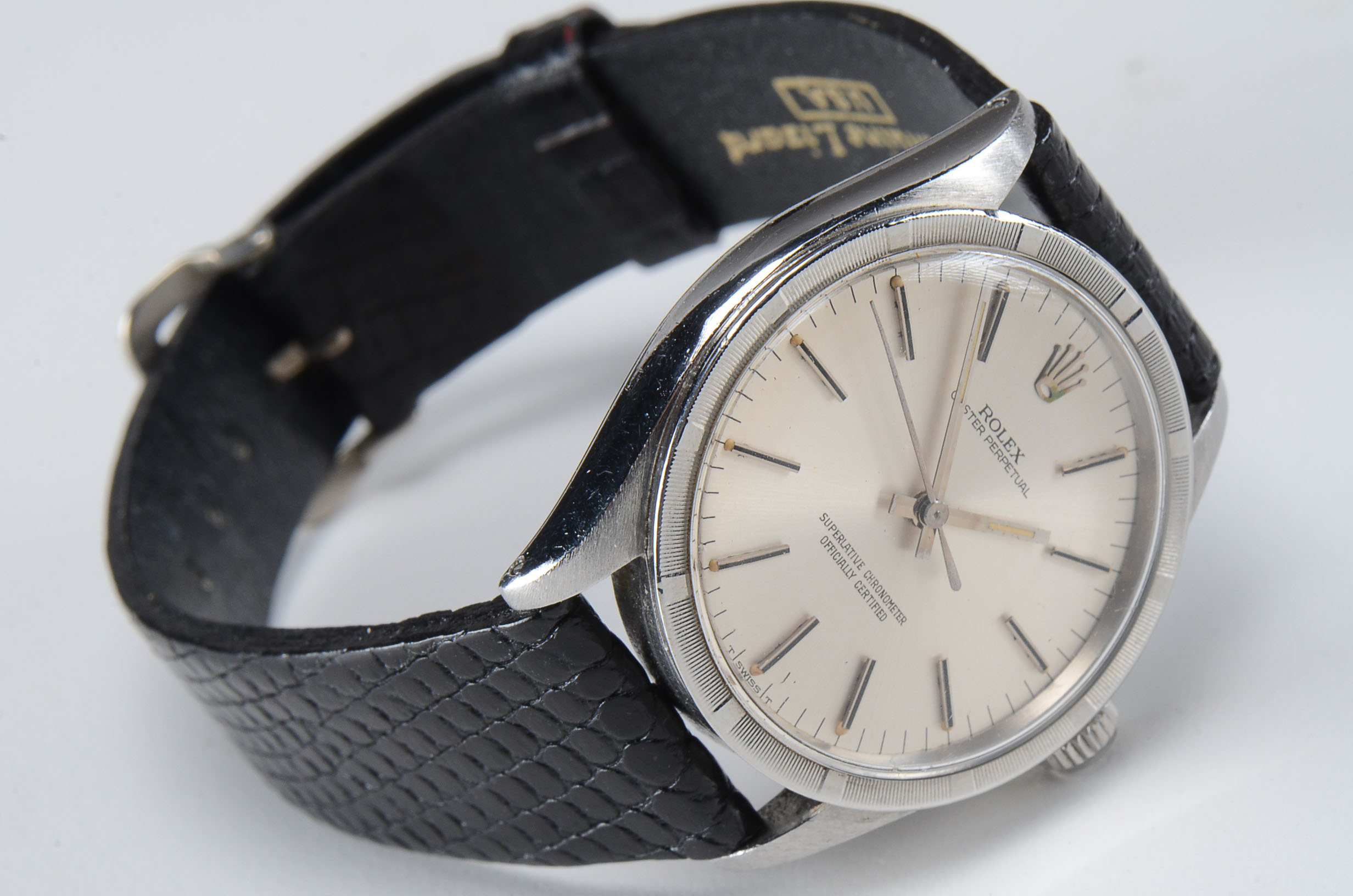 Rolex Perpetual Stainless with Leather Speidel Band #21