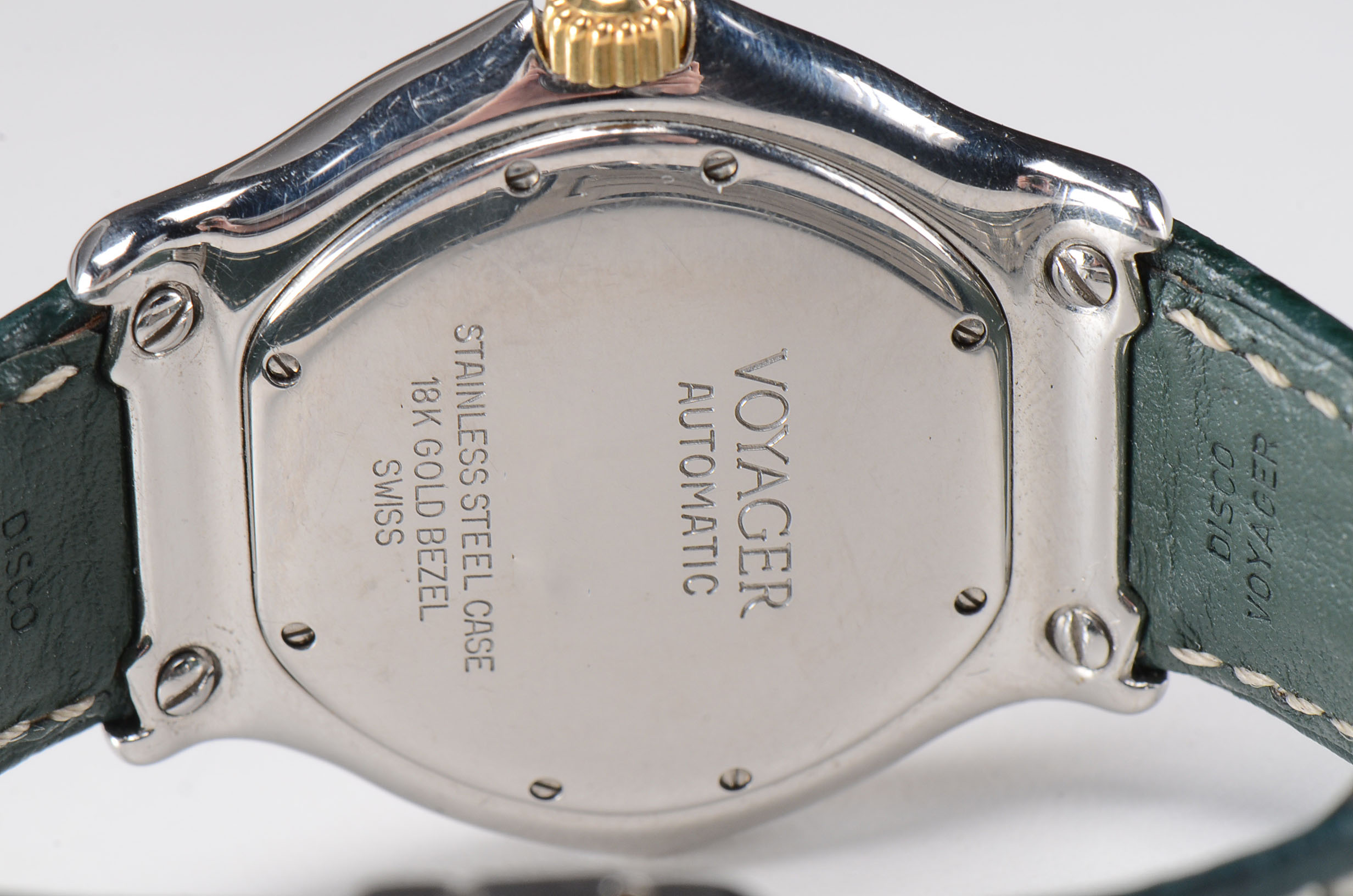 Ebel Voyager Automatic Wrist Watch with Dark Green Leather Band