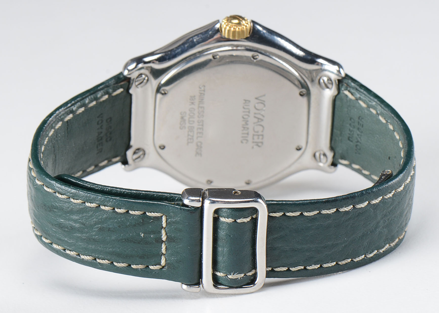 Ebel Voyager Automatic Wrist Watch with Dark Green Leather Band