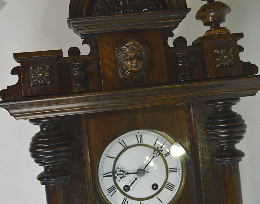 Antique German Porcelain Face Wall Clock