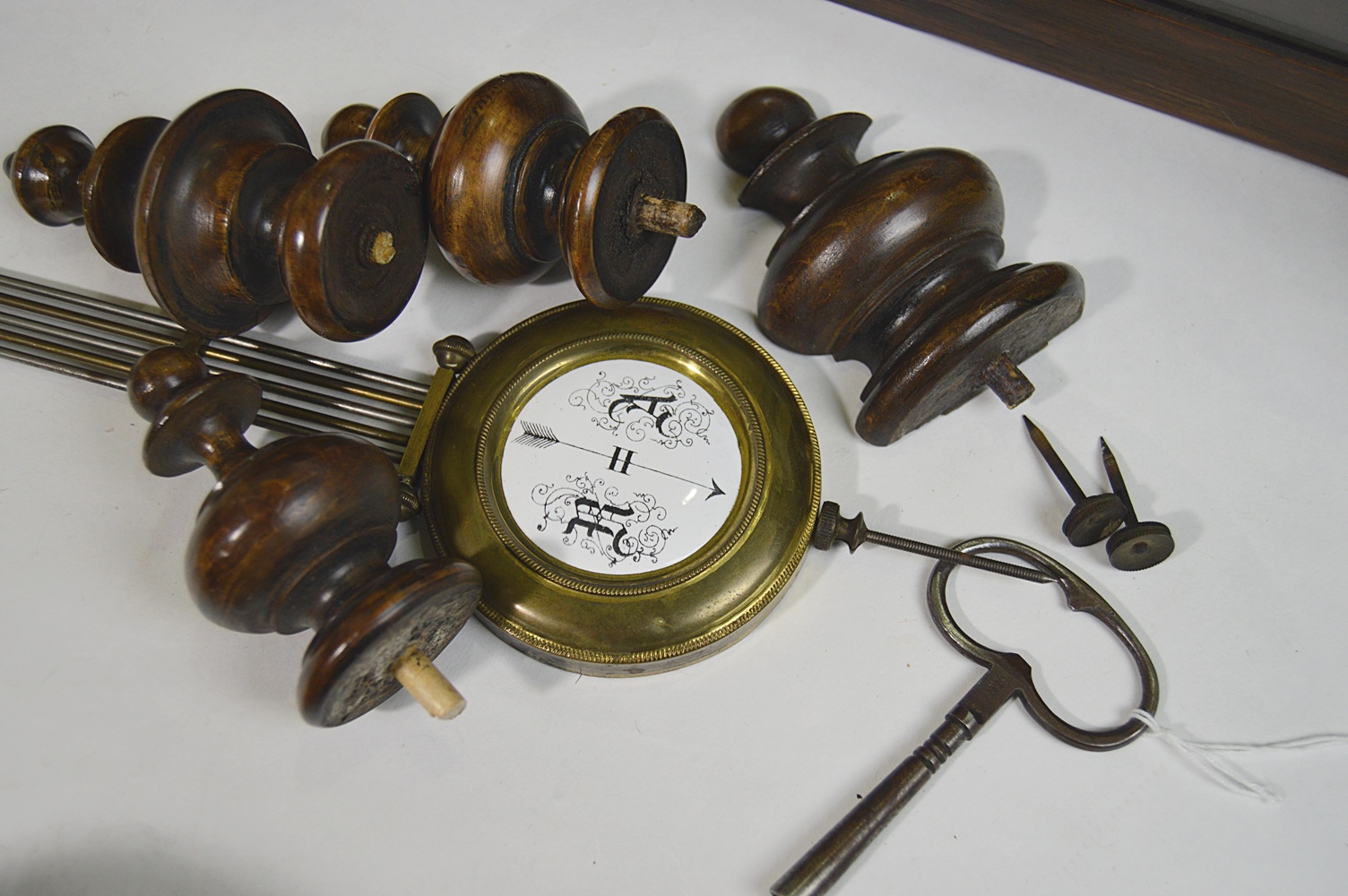 Antique German Porcelain Face Wall Clock