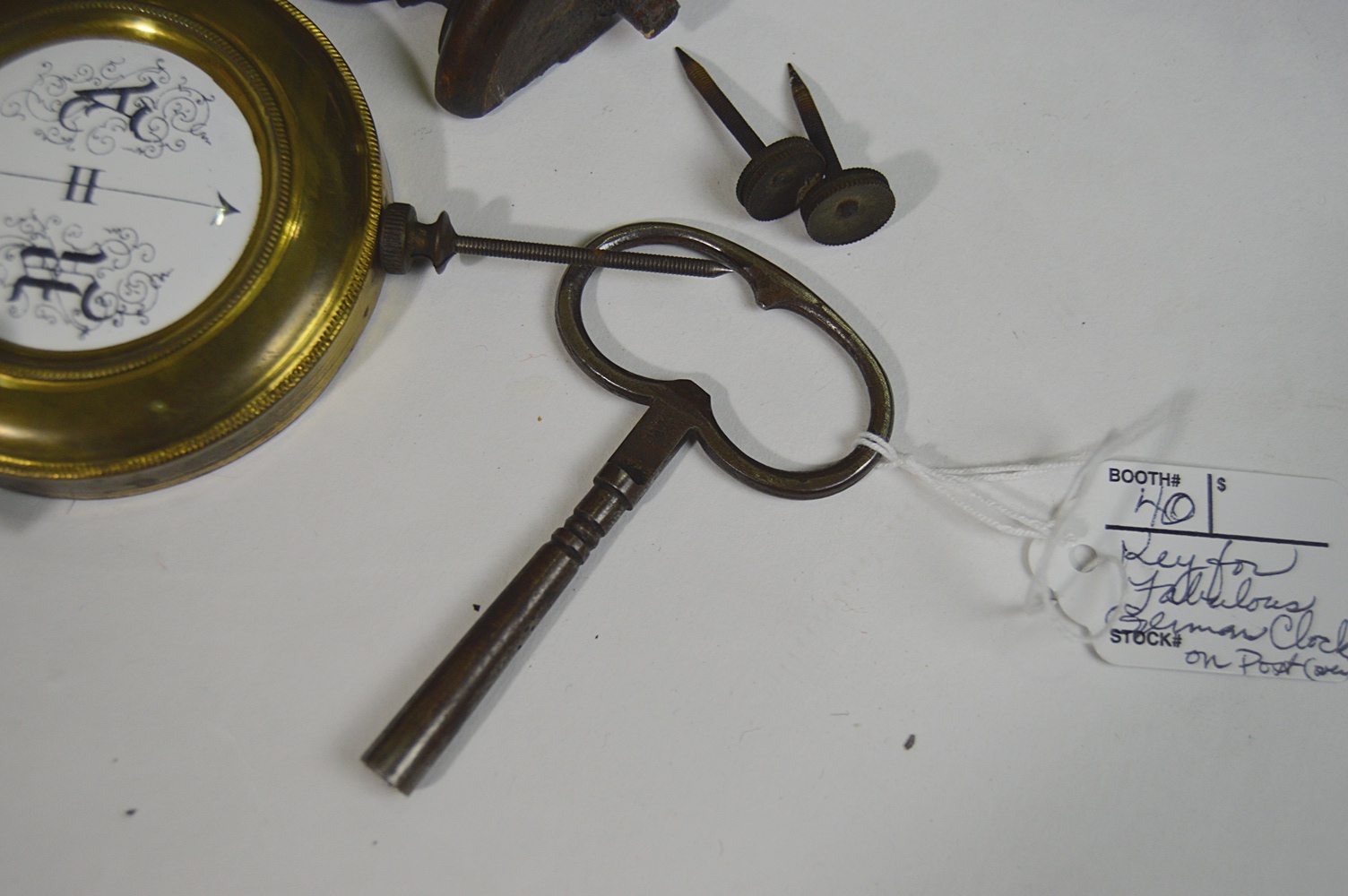 Antique German Porcelain Face Wall Clock