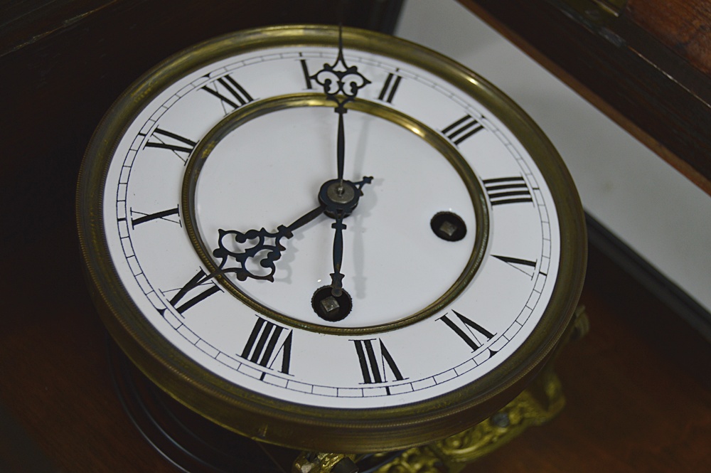 Antique German Porcelain Face Wall Clock