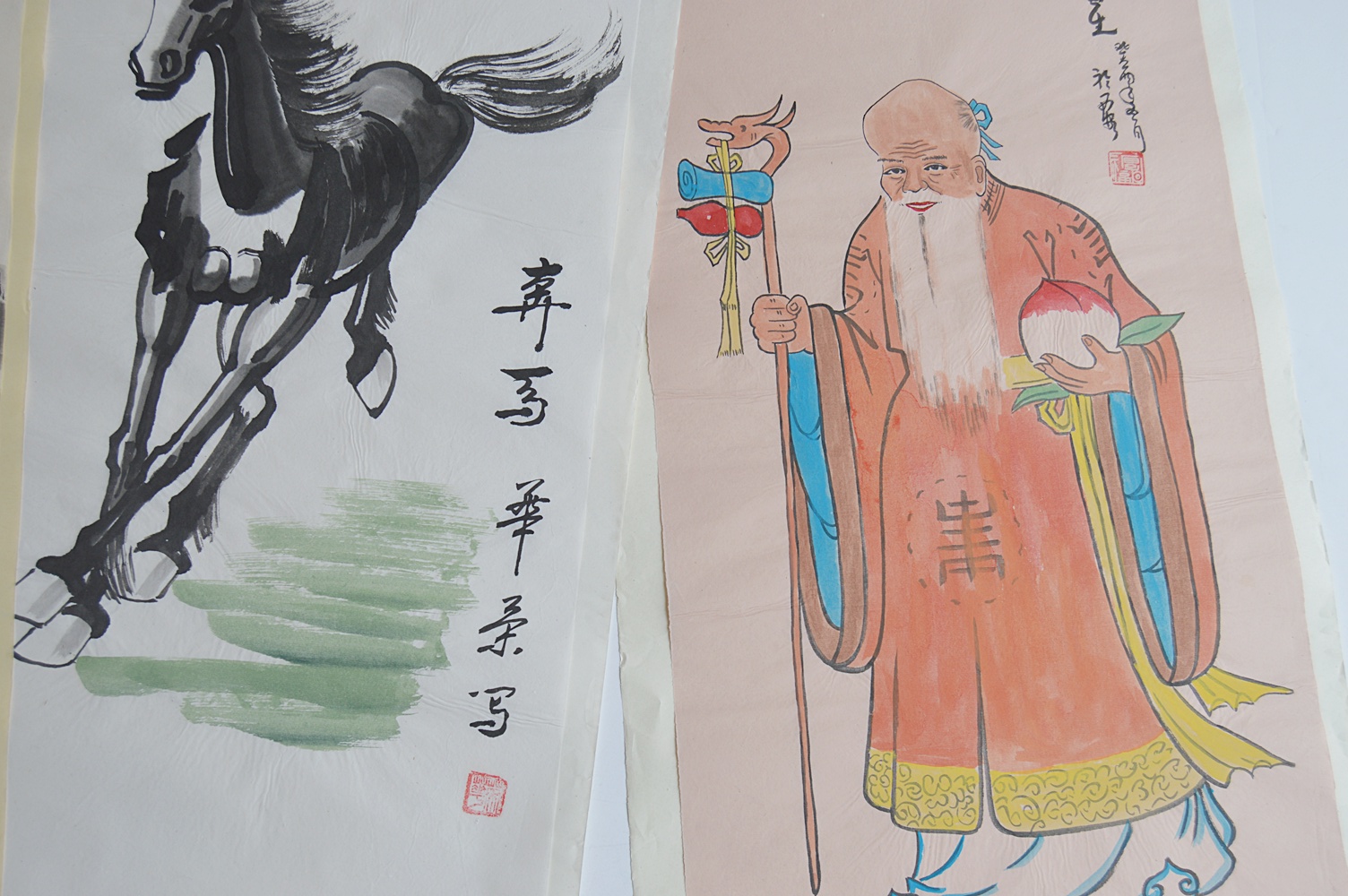 Four Original Signed Chinese Watercolors on Paper