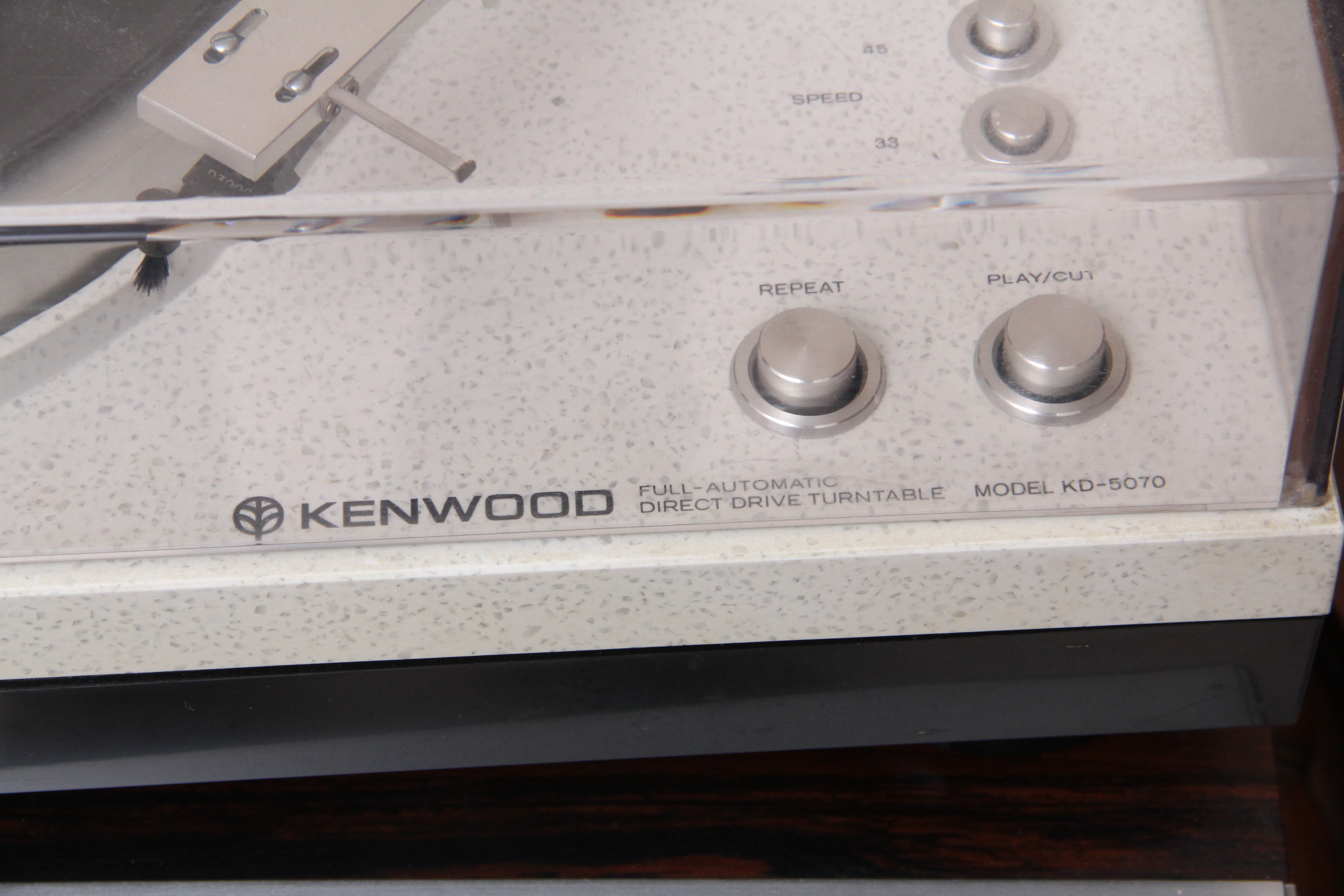 Vintage Sansui Stereo Receiver and Kenwood Turntable
