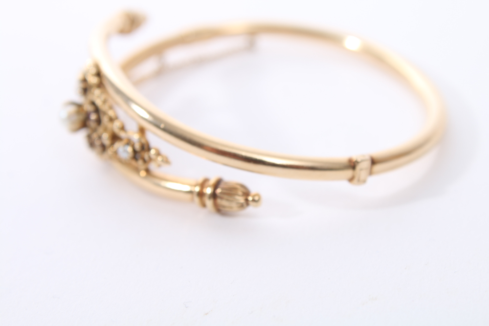 14K Gold Ruby and Pearl Bracelet