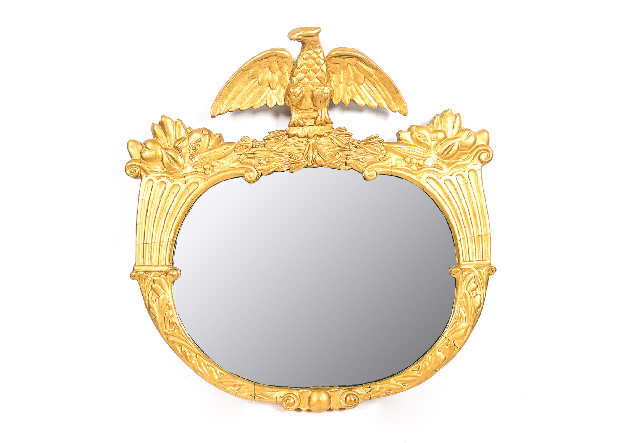 Antique Eagle Motif Gilt Mirror