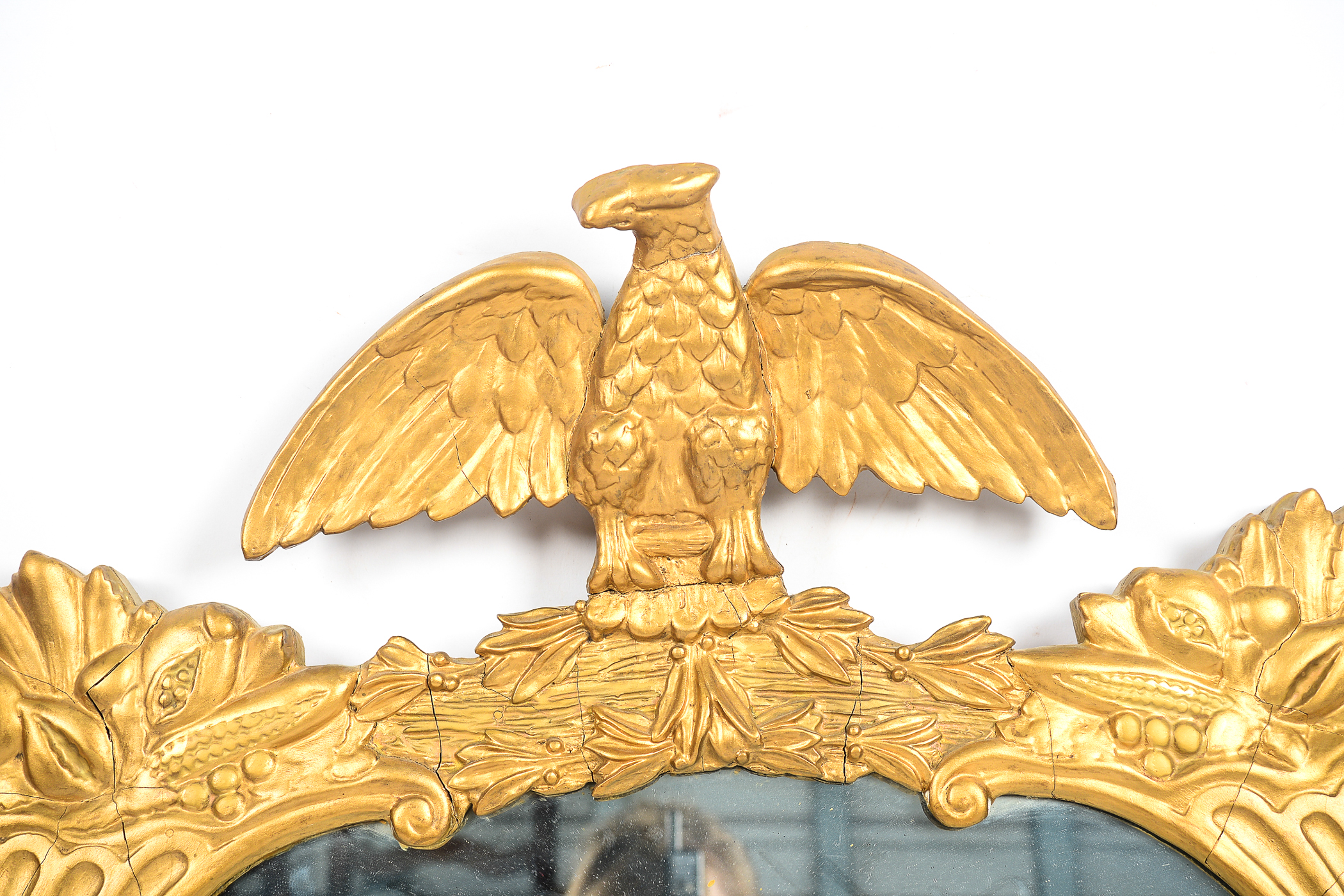 Antique Eagle Motif Gilt Mirror