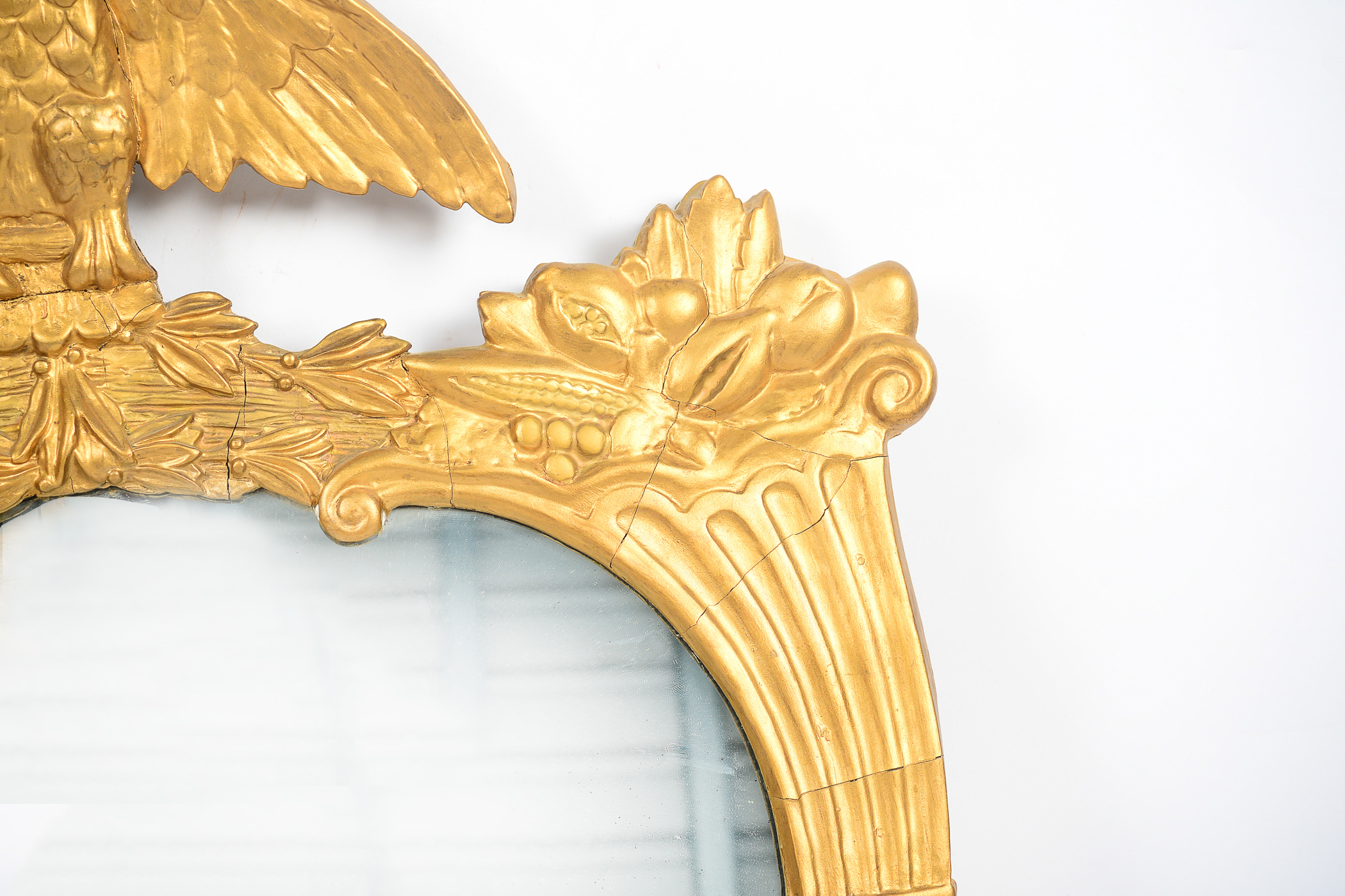 Antique Eagle Motif Gilt Mirror