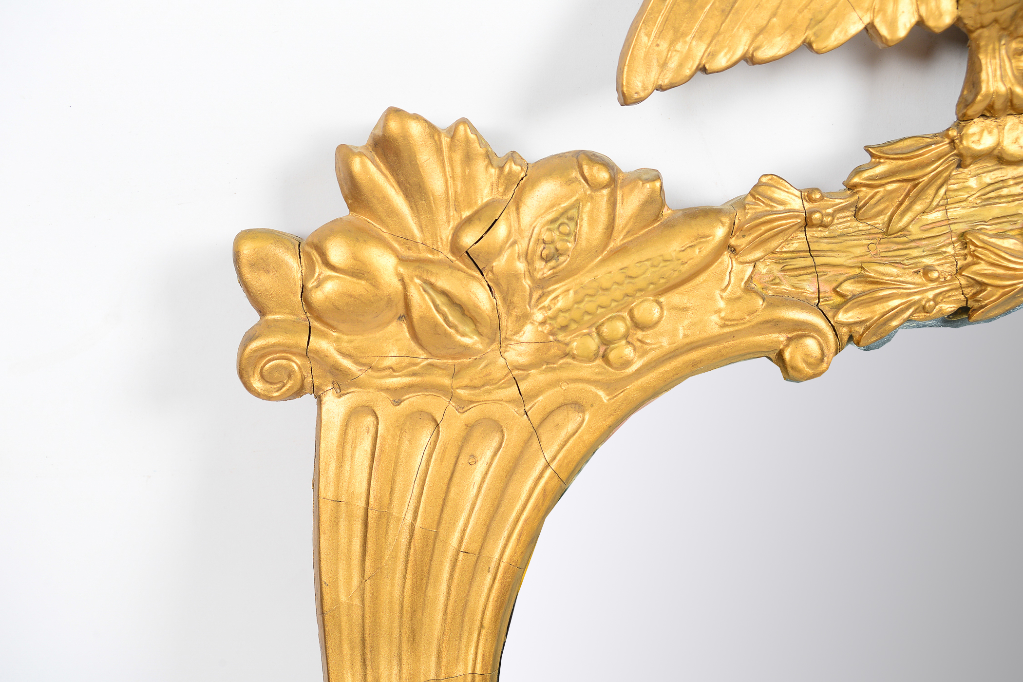 Antique Eagle Motif Gilt Mirror