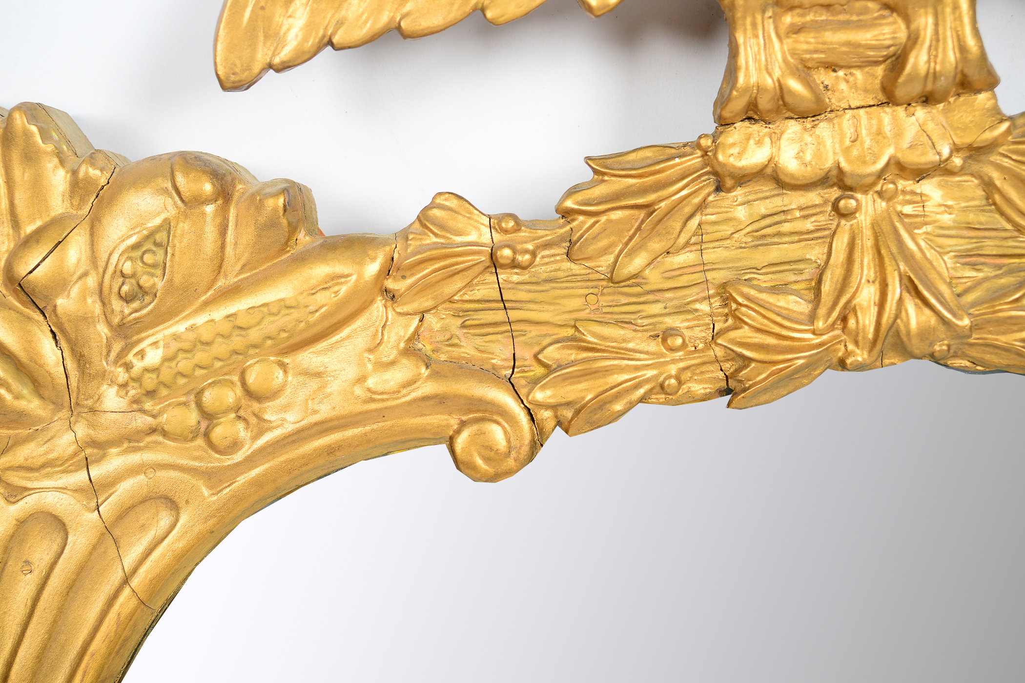 Antique Eagle Motif Gilt Mirror