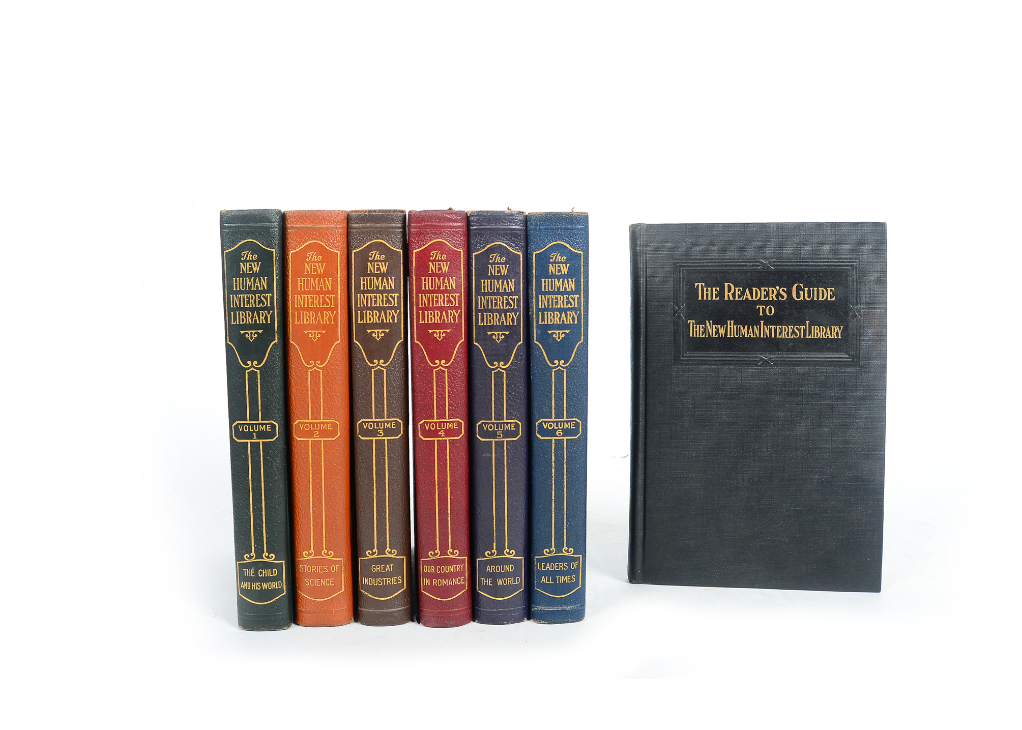 1928 "The New Human Interest Library" Six-Volume Set