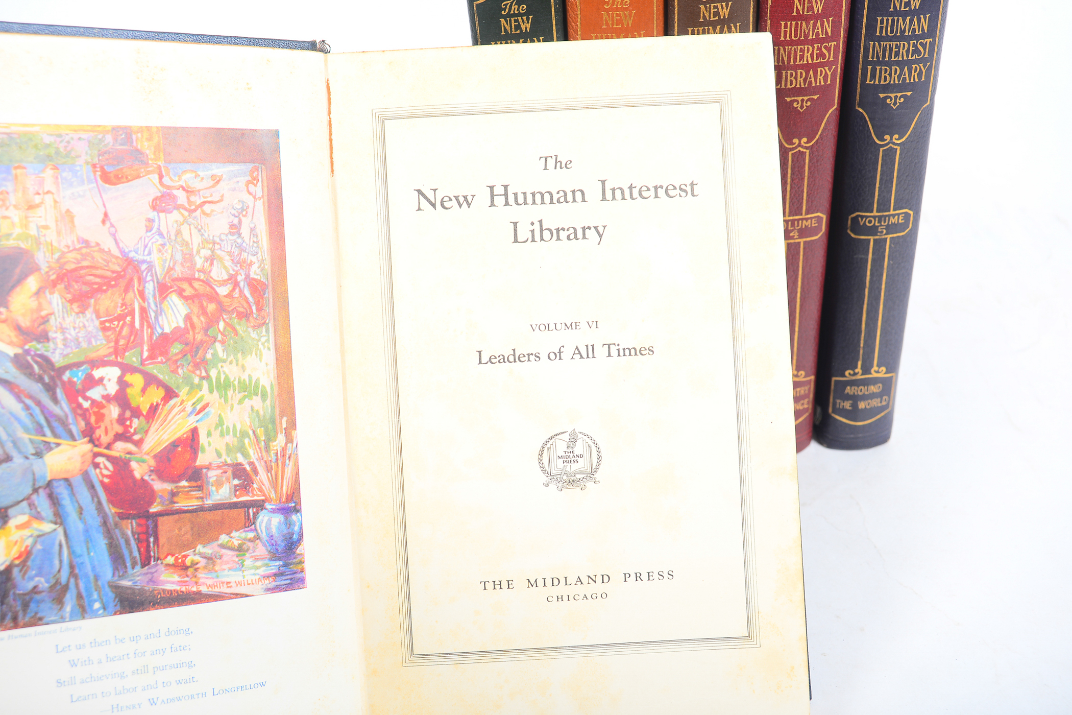1928 "The New Human Interest Library" Six-Volume Set