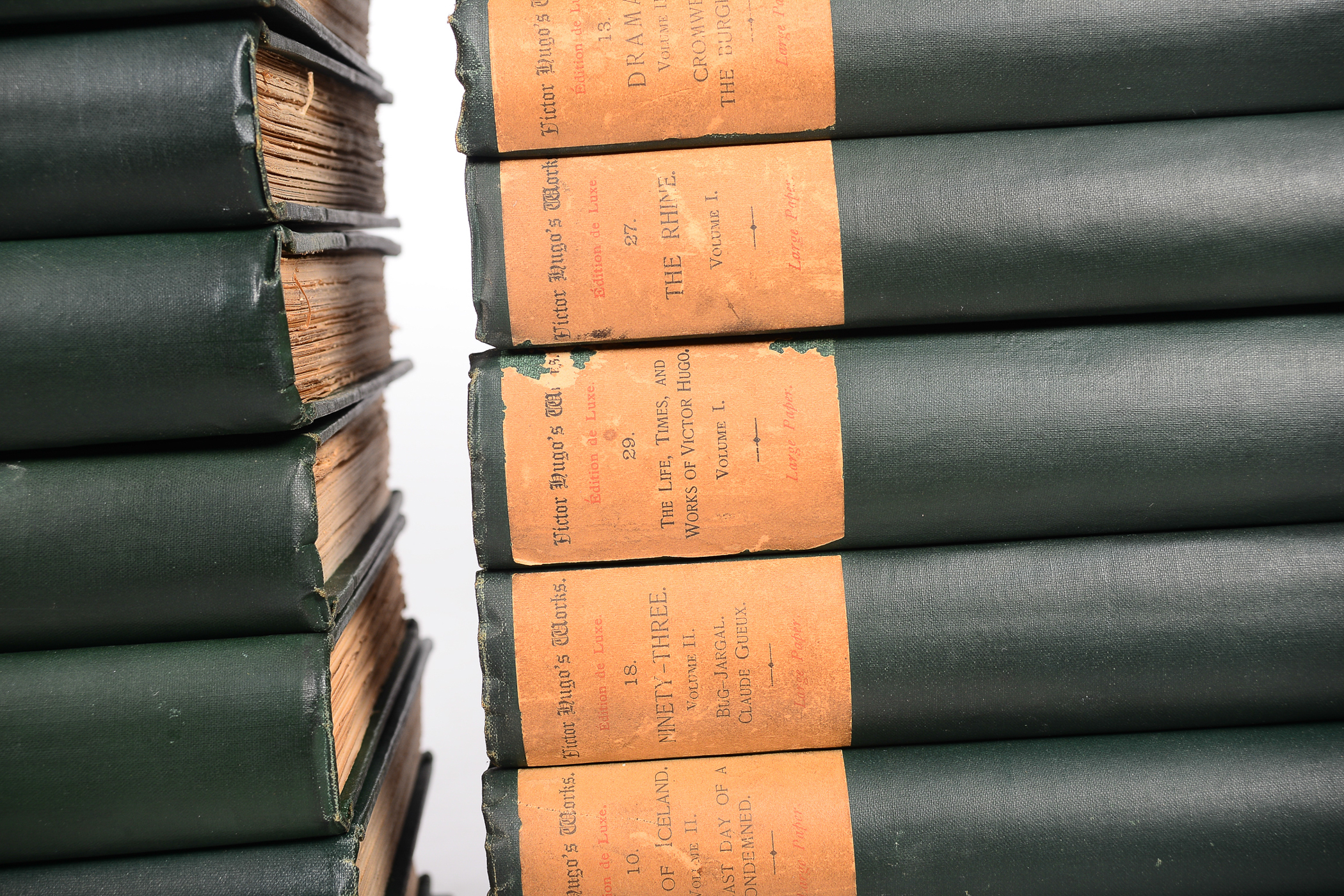 Antique Thirty-Volume Set of "Victor Hugo's Works"