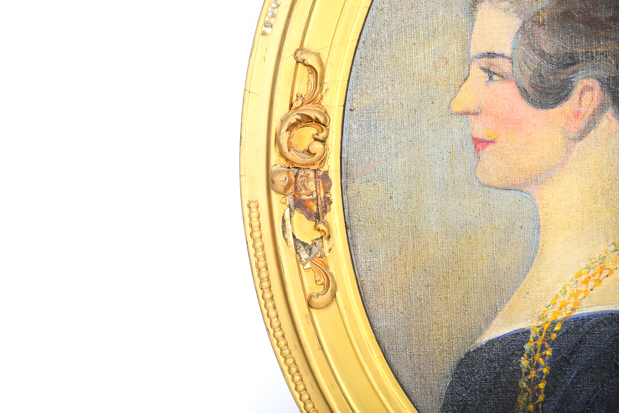 Framed Vintage Portrait Painting