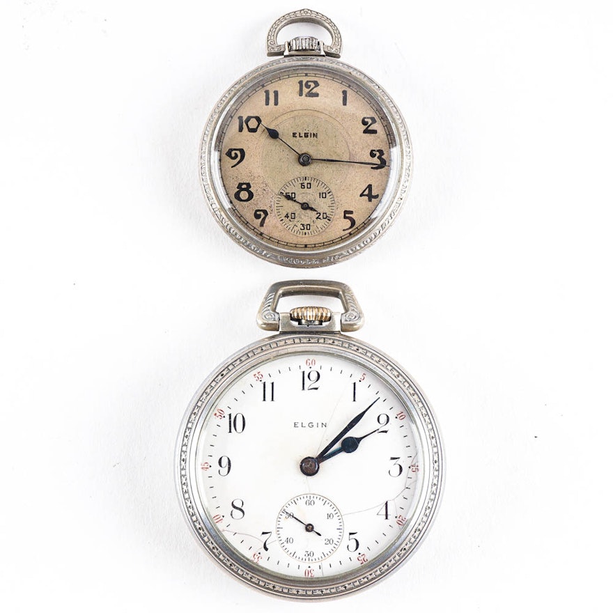 Elgin Pocket Watch Pair