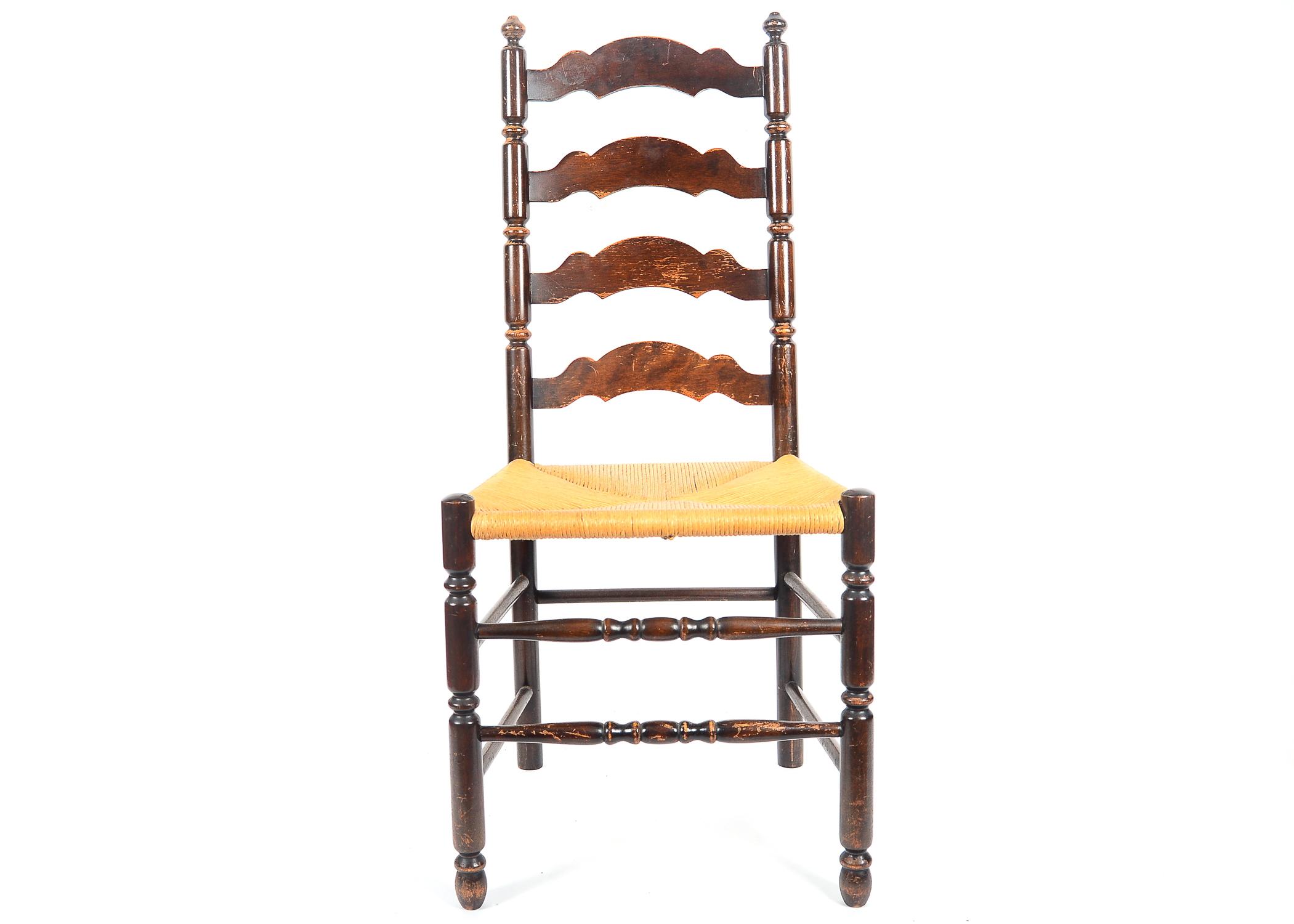 Two Vintage Rush Seat Chairs