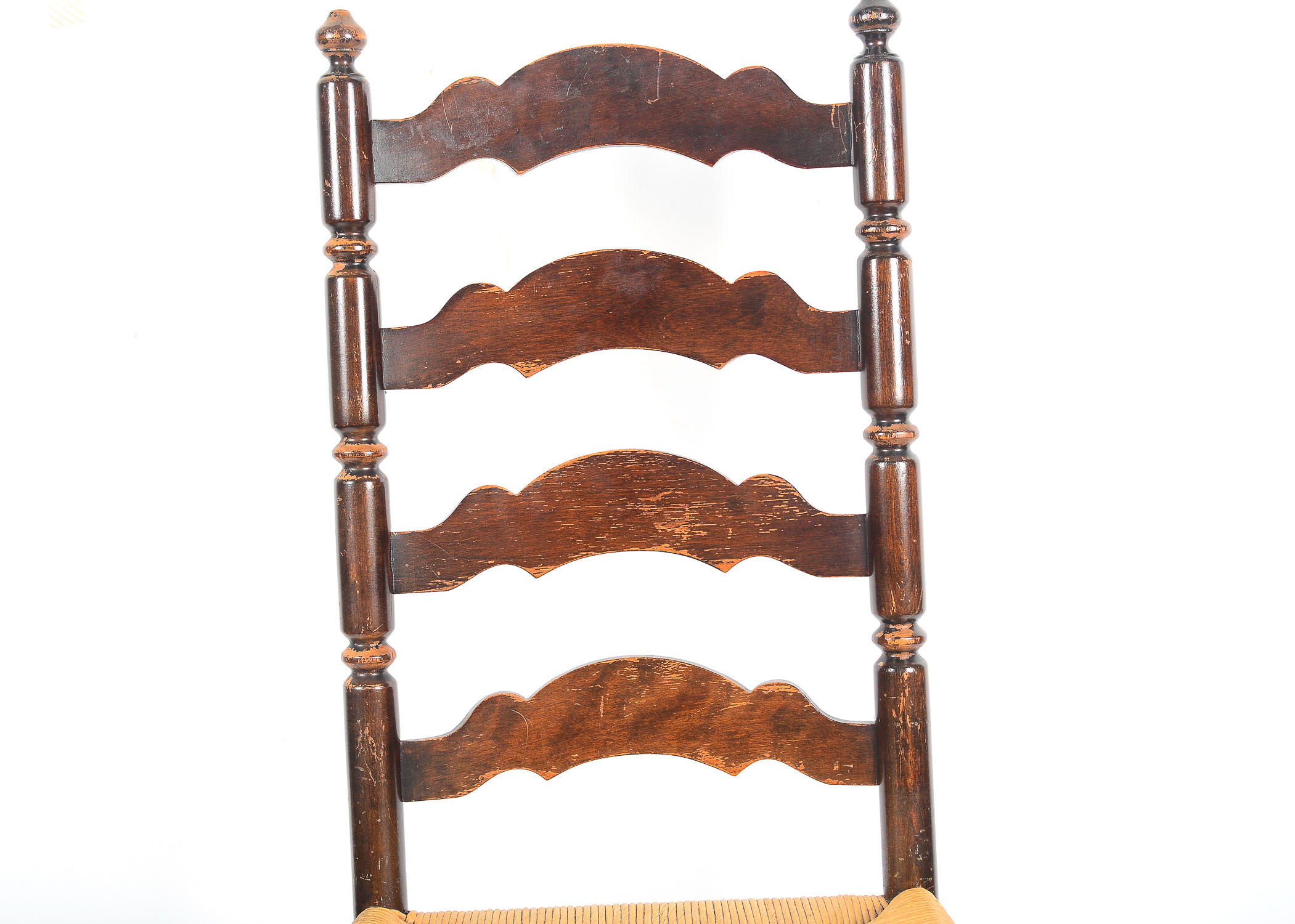 Two Vintage Rush Seat Chairs