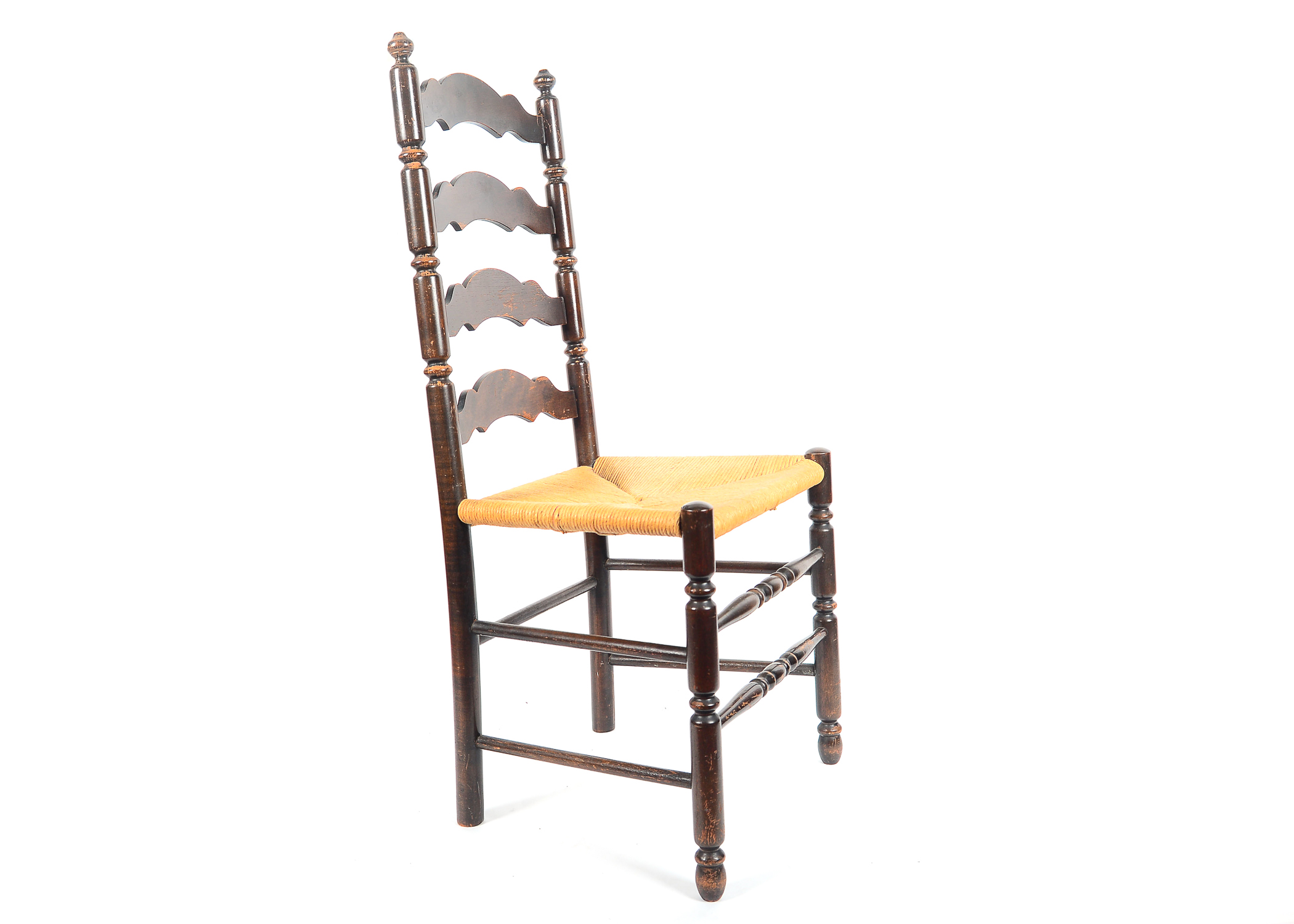 Two Vintage Rush Seat Chairs