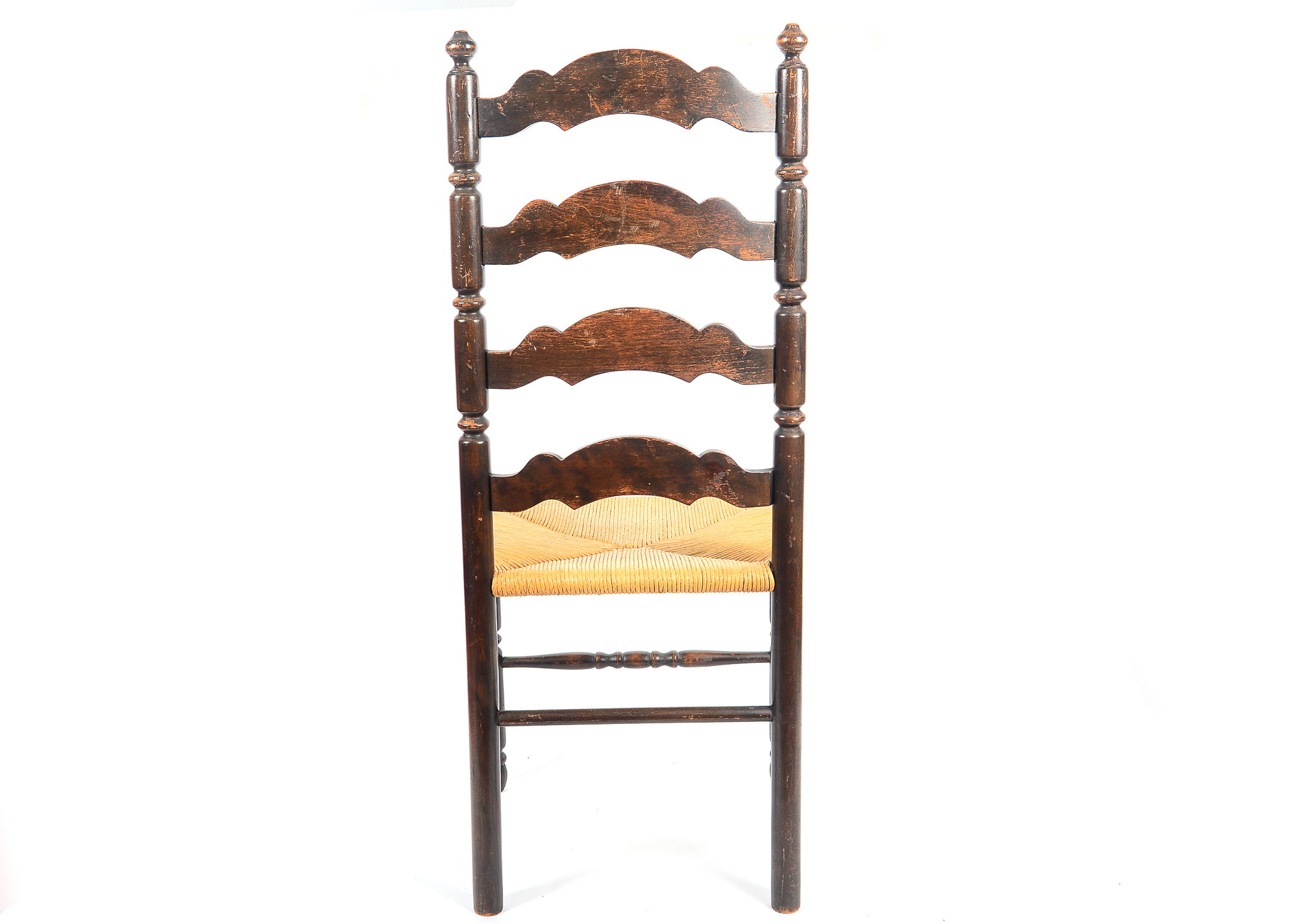 Two Vintage Rush Seat Chairs