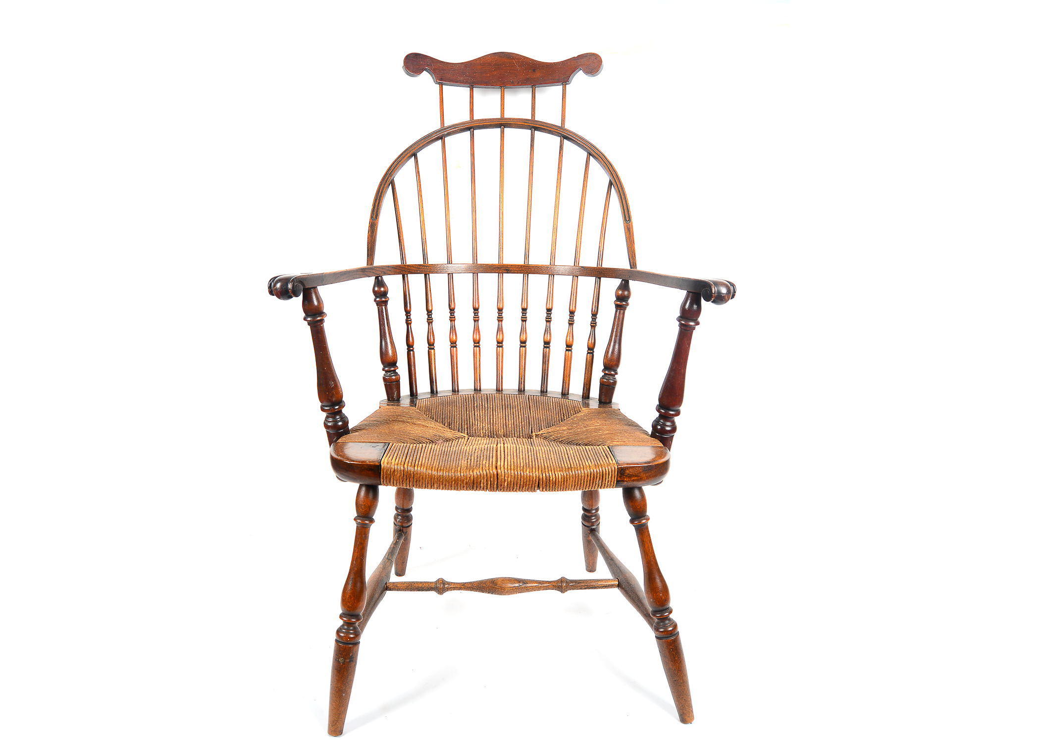 Two Vintage Rush Seat Chairs