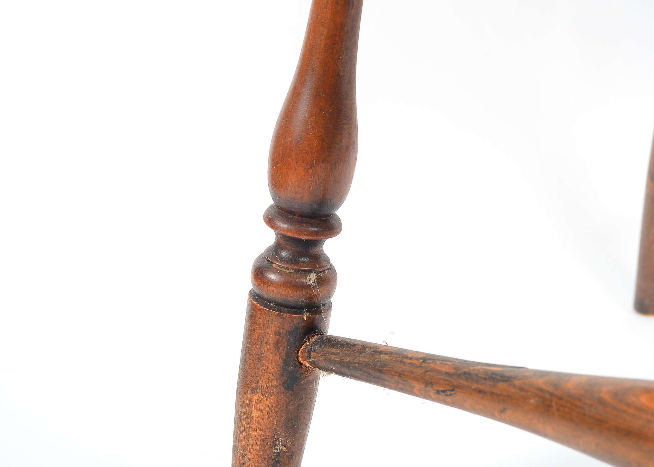 Two Vintage Rush Seat Chairs