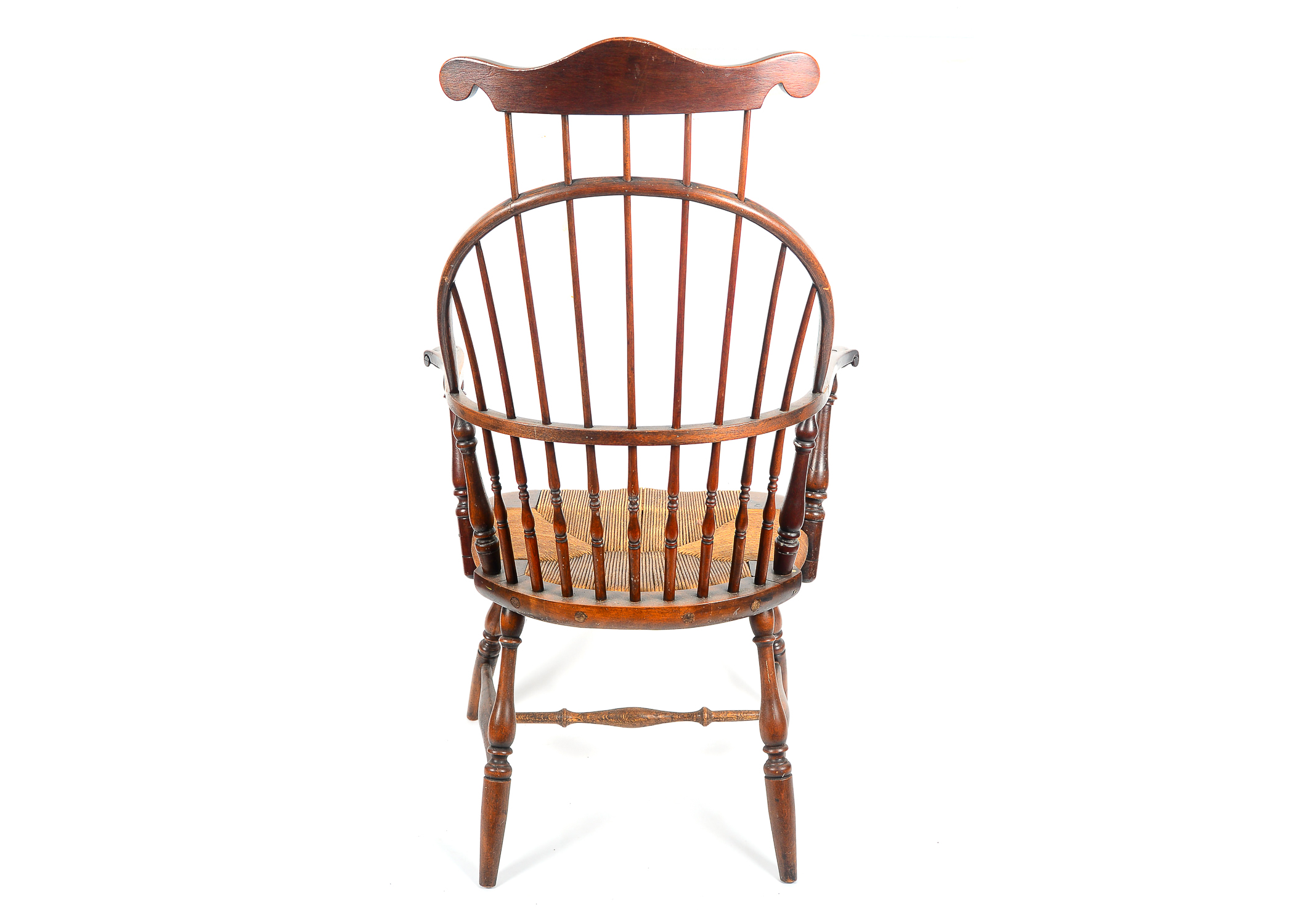 Two Vintage Rush Seat Chairs