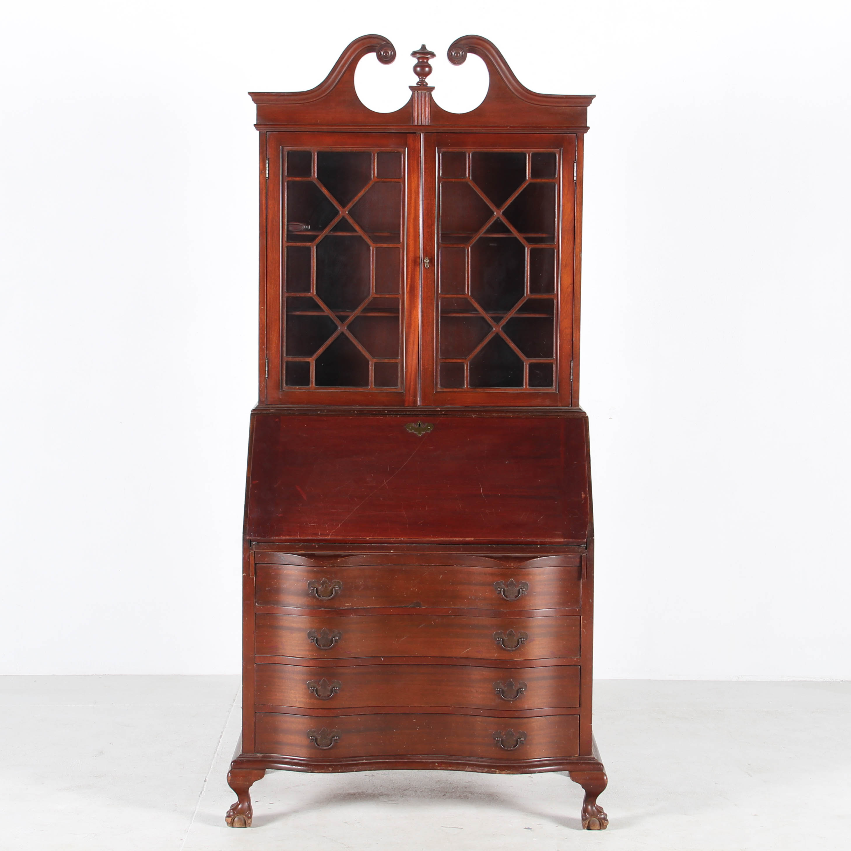 Chippendale Style Mahogany Secretary Desk from Maddox Furniture