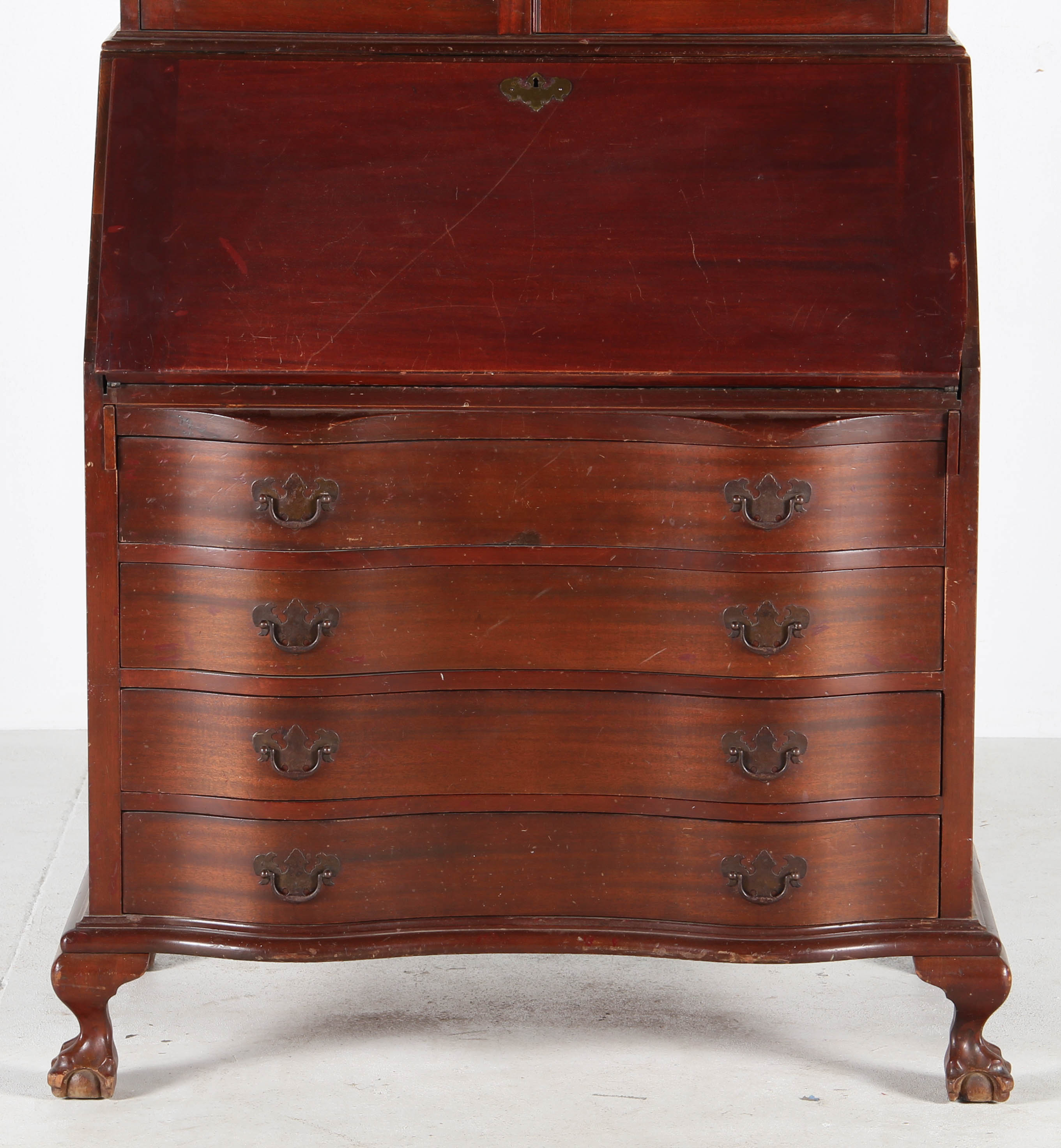 Chippendale Style Mahogany Secretary Desk from Maddox Furniture