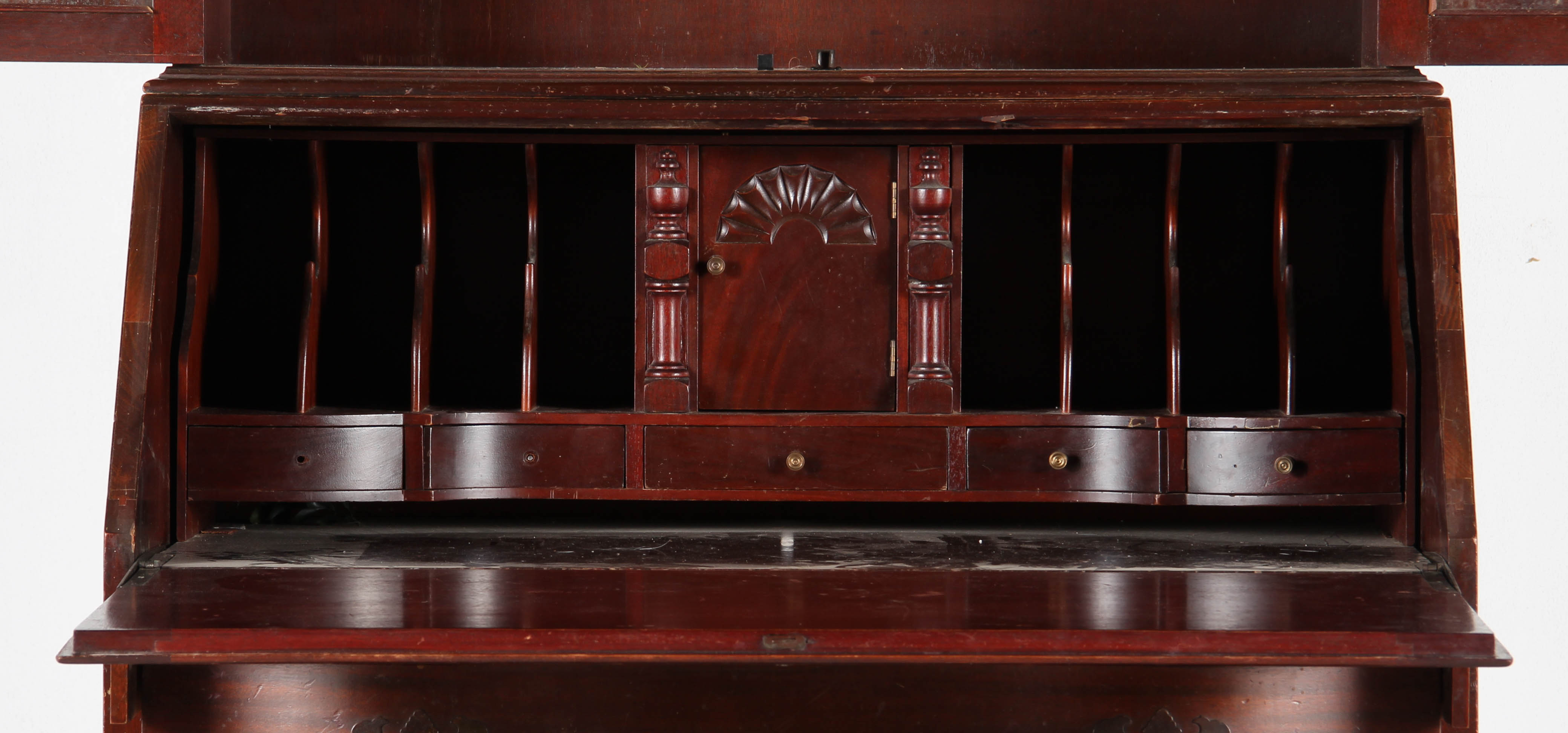 Chippendale Style Mahogany Secretary Desk from Maddox Furniture