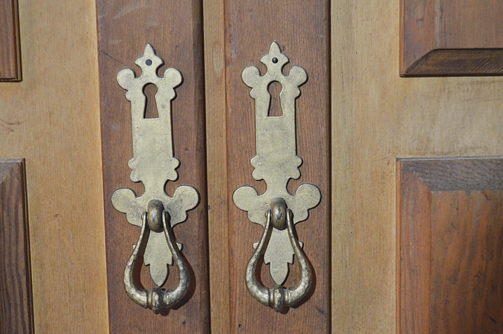 Colonial Style Pine and Poplar Corner Cupboard
